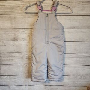 Carters Lavendar Grey Size 18M Snow Bib Front Zip Snow Suit Pants